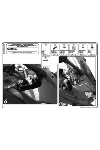 KAPPAD440KITKYAMAHAFZ6600FAZERS2(07-11)ПОВРЗУВАЊЕ ЗА ВЕТРОБРАН