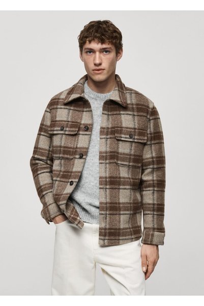 Checkered Flannel Shirt Jacket