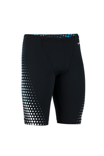 Nabaiji Children's Jammer Swimsuit - Black/White - Mesh - 500 Fıtıb
