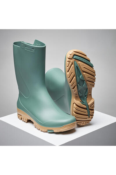 Solognac Women's Short Rain Boots - Green - Hunting and Nature Observation - 100