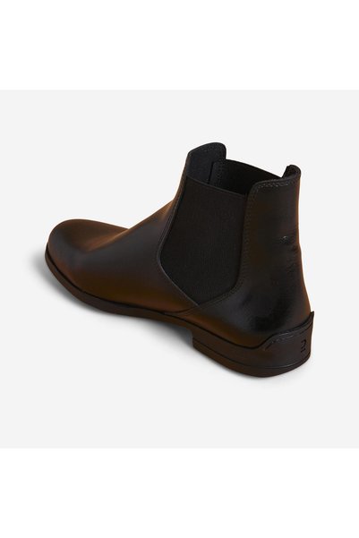 Fouganza Adult Riding Boots - Black - Leather - 500