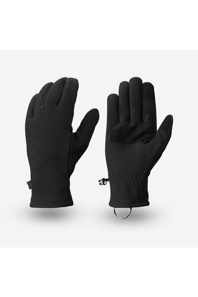 Quechua Adult Outdoor Trekking Touchscreen Fleece Gloves - Black - Mt500