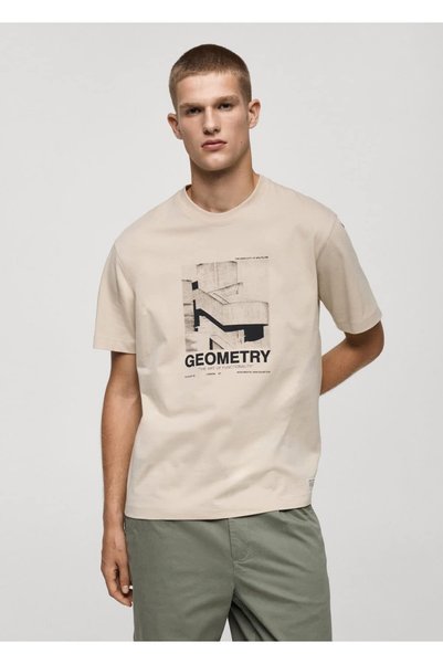 100% Cotton T-Shirt with Graphic Print on the Front