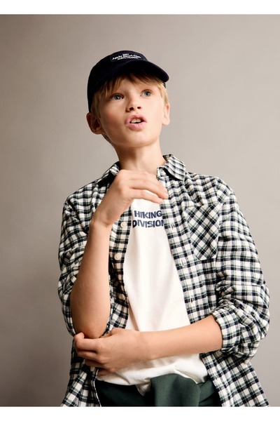 Checkered Cotton T-Shirt