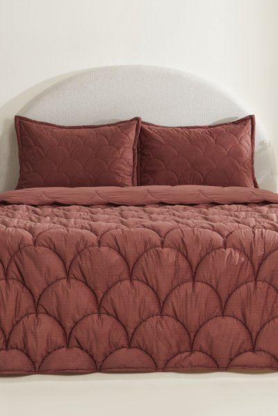 Cowrie Double Luxury Comfort Set Dried Rose