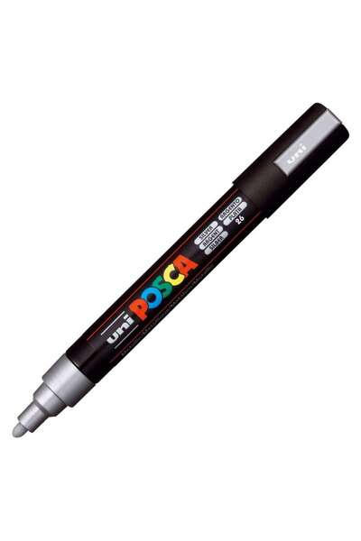 Uniball Posca 1.8-2.5mm Round Tip Poster Marker Silver (26) / Pc5M