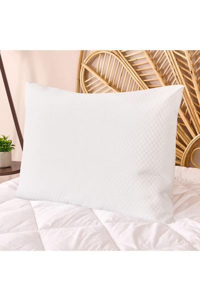 Soft Tiny Quilted Liquid Proof Pillow Cushion - White - 50X70 cm