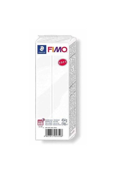 Fımo Soft Modeling Model Plasticine White Ceramic Clay 454 Grams 8021-0
