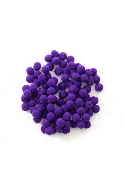 Плишани пом-пони, 1.5 cm 50 парчиња, виолетови