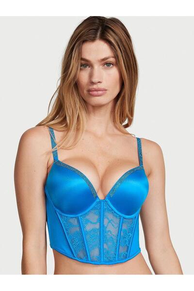 Bombshell 2 Size Large Show Sparkling Strappy Push-Up Bustier