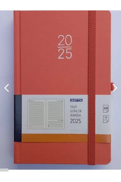 GIPTA 139-ERK 13x21 Eco Leather Bound Agenda 2025