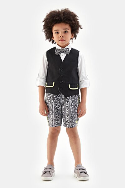 Bg Store машки детски елек со дезен 23ss1nb3716