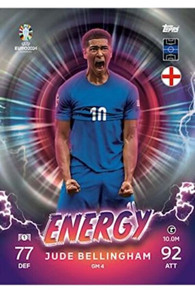 Match Attax Euro 2024 фудбалски картички Energy Jude Bellingham GM4
