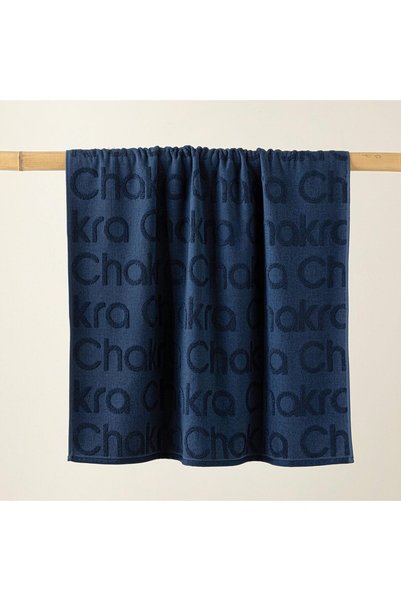 Bamboo Beach Towel with Logo Marın Blue