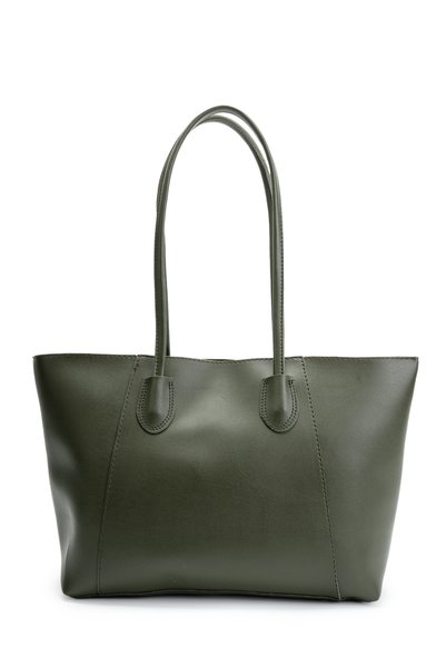 Elena Arm Bag - Faux Leather, Khaki