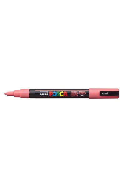 UNI POSCA WATER-BASED POSTER MARKER 0.9-1.3 CORAL PINK PC-3M