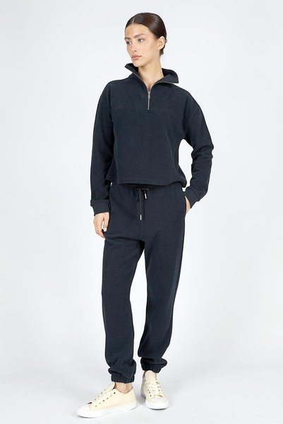 Navy Blue Women's Regular Waist Regular Fit Sweatpants 251 Lcf 227004 Asterys Navy Blue