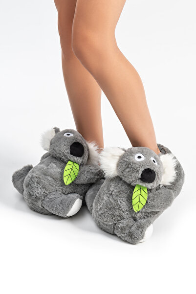 Koala женски папучи со животински мотив, сиви 36/41