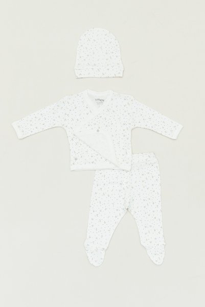 Printed Wrap neckline 3-Piece Girls' Set
