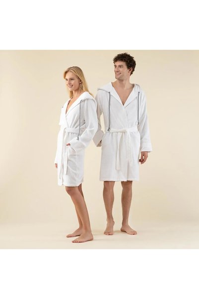 Ferme Bamboo Unisex Bathrobe White
