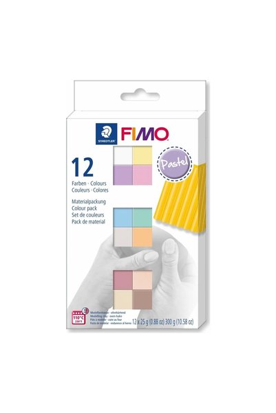 Fimo Modeling Clay Dough Soft Pastel 12X25Gr. (300g) 12 Colors