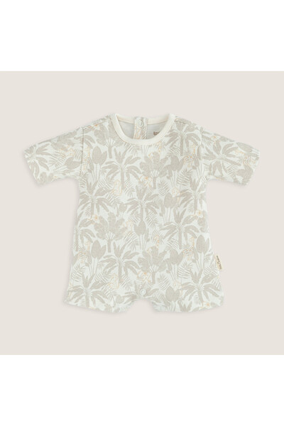 Jungle Printed Jumpsuit Ecru