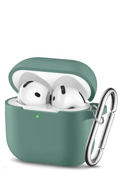 AirPods 4 and AirPods 5. Generation Compatible Earphone Case Silicone 2024 Hooked Case Cactus Green