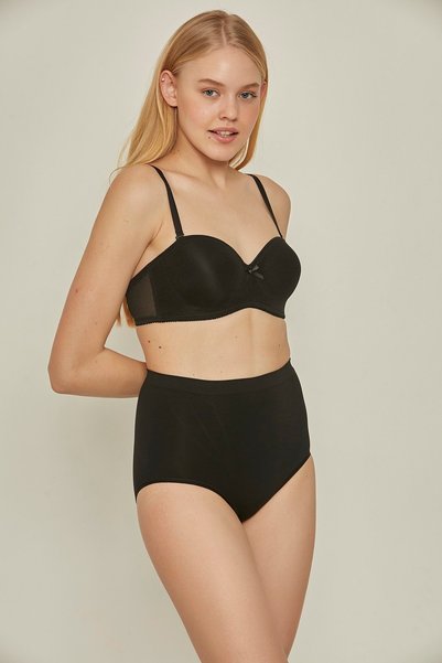 C12016 Seamless Slip Corset Black