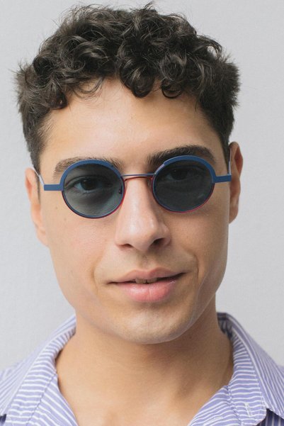 Bjorn Navy Red Blue Mens Sunglasses