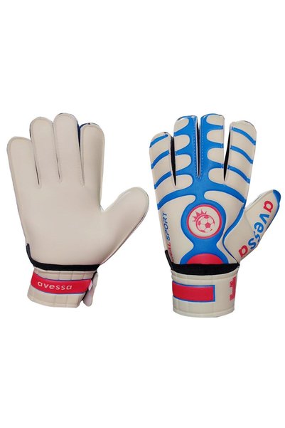Goalie Gloves Palm Latex No8 Velcro Blue