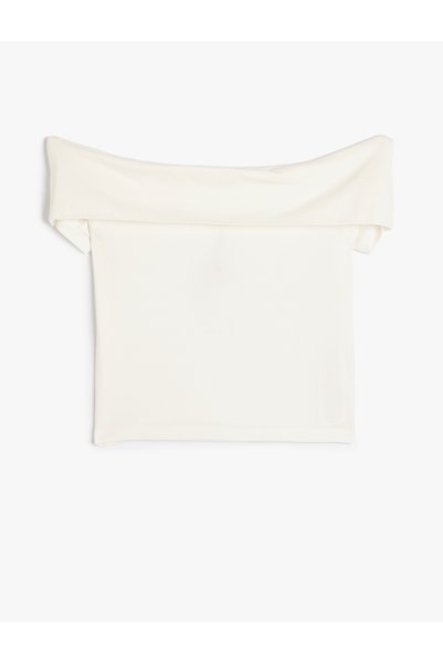 Crop Madonna Collar Off-The-Shoulder Bodysuit Cotton