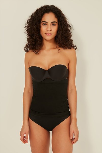 C12024 Seamless Waist Corset Black