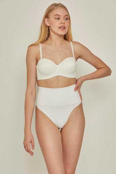 C12020 Double String Corset White