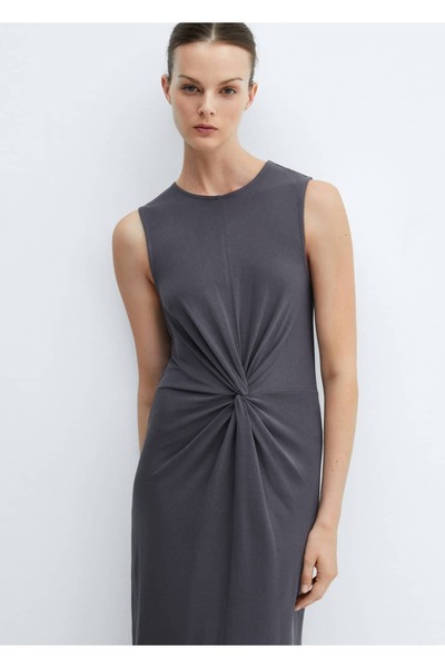 Knotted cotton dress