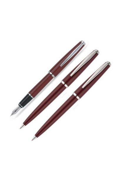 3 Piece Pen Set Burgundy 333