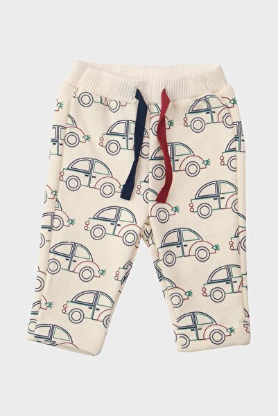 Bg Store бебешки машки долни тренерки екрю 22fw0lt8211