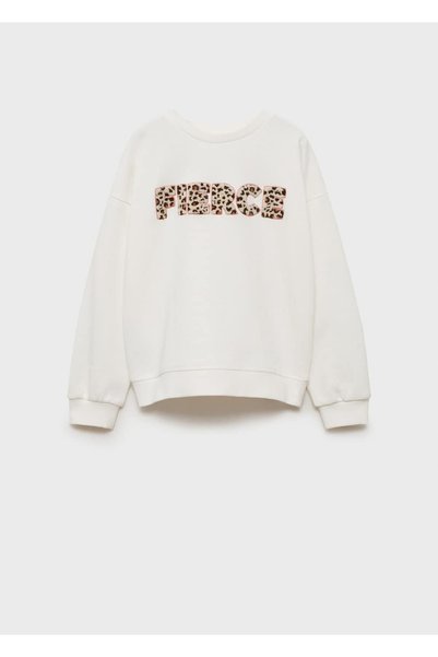 Cotton sweatshirt with embroidery detail