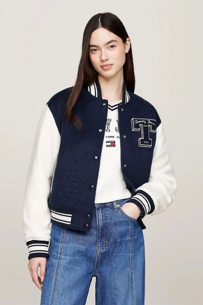 Tommy Hilfiger TJW LETTERMAN JACKET Women's BLUE Jacket DW0DW18845C1G