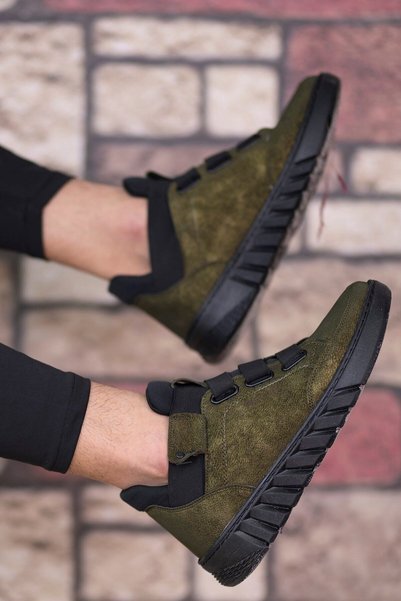 Khaki Unisex Sneaker Boots 0012383