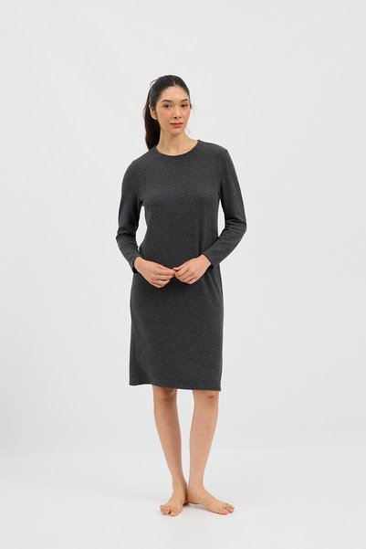 Anthracite Women's Knee-Length Dress - Infinity Dots