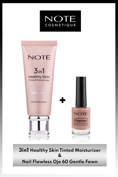 Сет за шминка 3 во 1 со тониран еквилајзер 50 Spf крем и лак за нокти 60 Gentle Fawn - Nude