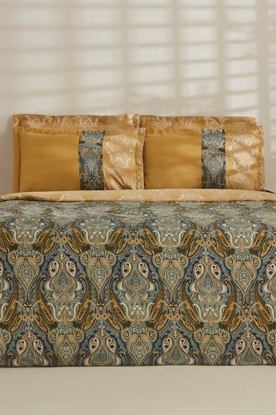 Sherie double bedding set cotton satin green