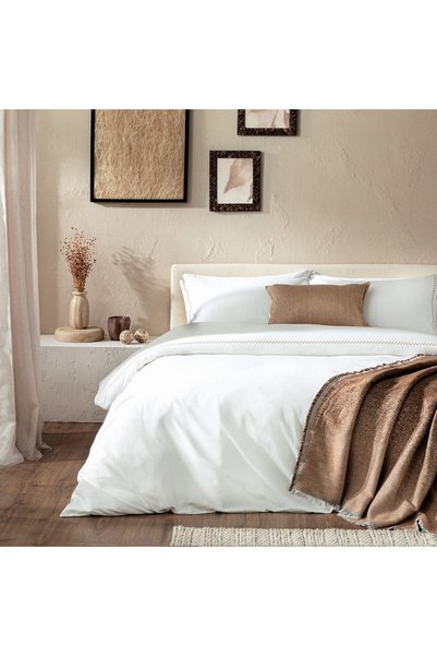Albas Bamboo Double Bedding Set 200X220 Cm Ecru