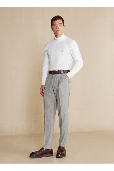 Normal Waist Double Leg Standard Gray Men's Trousers Bbfw24Mpt008
