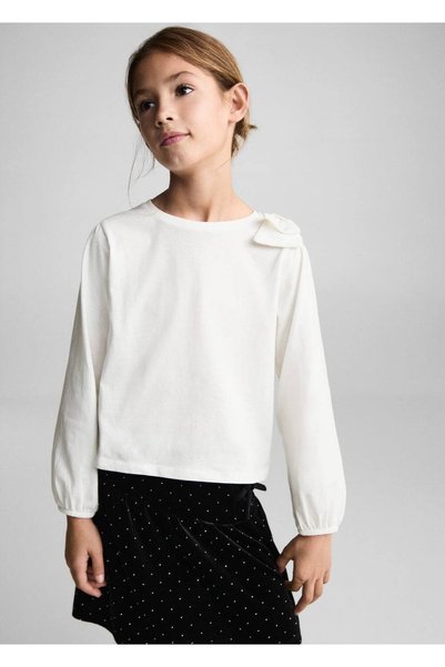 Cotton T-Shirt with Bow
