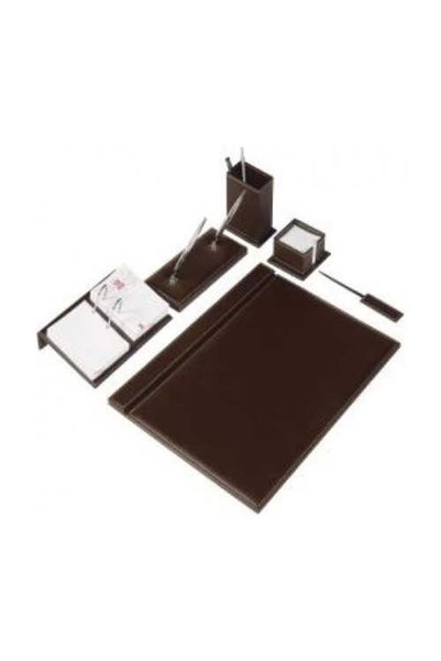 Display 5 Pieces Desk Mats Set-Brown