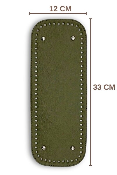 Основа за долга чанта од вештачка кожа 12cmx33cm каки