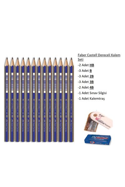 Art Marker Faber Graduated Pen Set Charcoal Set 4b 3b 2b B Hb Set of 13