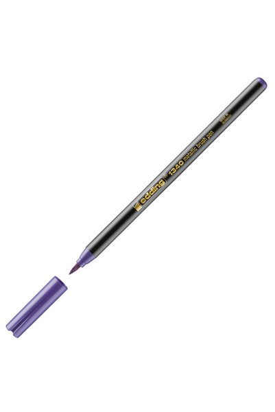 Pen with Brush Tip Metallic Purple E-1340