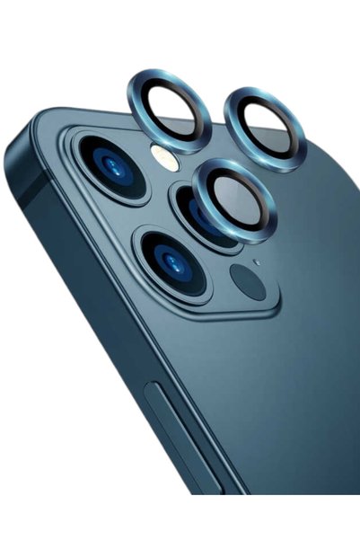 iPhone 12 Pro Max Compatible Tempered Glass Aluminum Camera Lens Protector